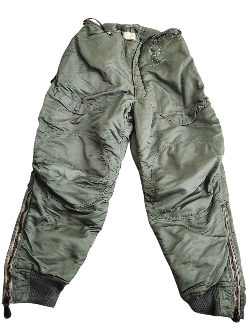 Vintage 1962 USAF F-1B Extreme Cold Weather Flight Trousers Men's 42 Green Pants